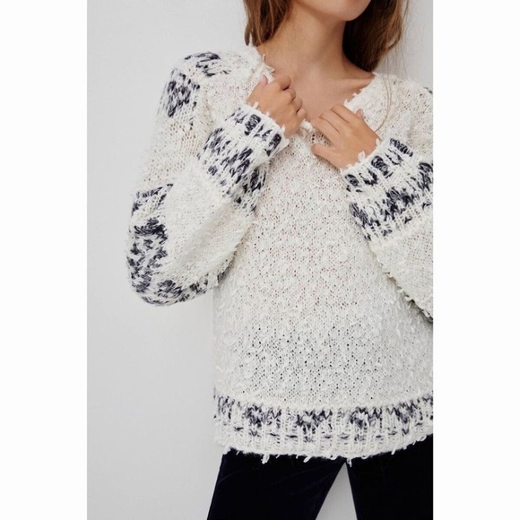 Anthropologie Pilcro Petra Feathered Sweater Size Medium - Picture 3 of 14